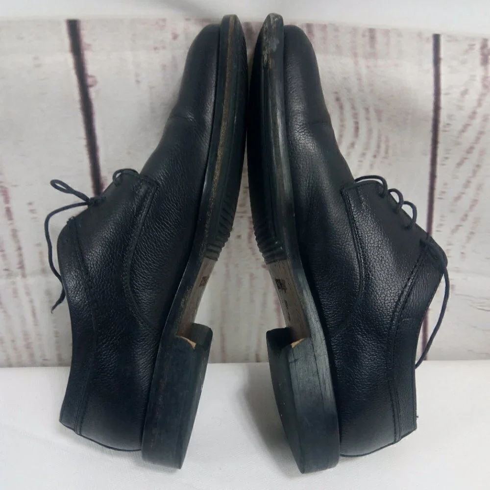 ET Wright Italian Black Oxford Leather Dress Shoes